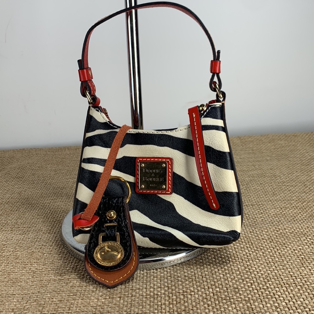 Dooney &Bourke 1975 miniature zebra print bag